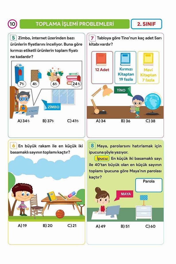 ZOZİ 2.Sınıf Dört İşlem Problemleri - Canlı Sorularla Dolu! - 4