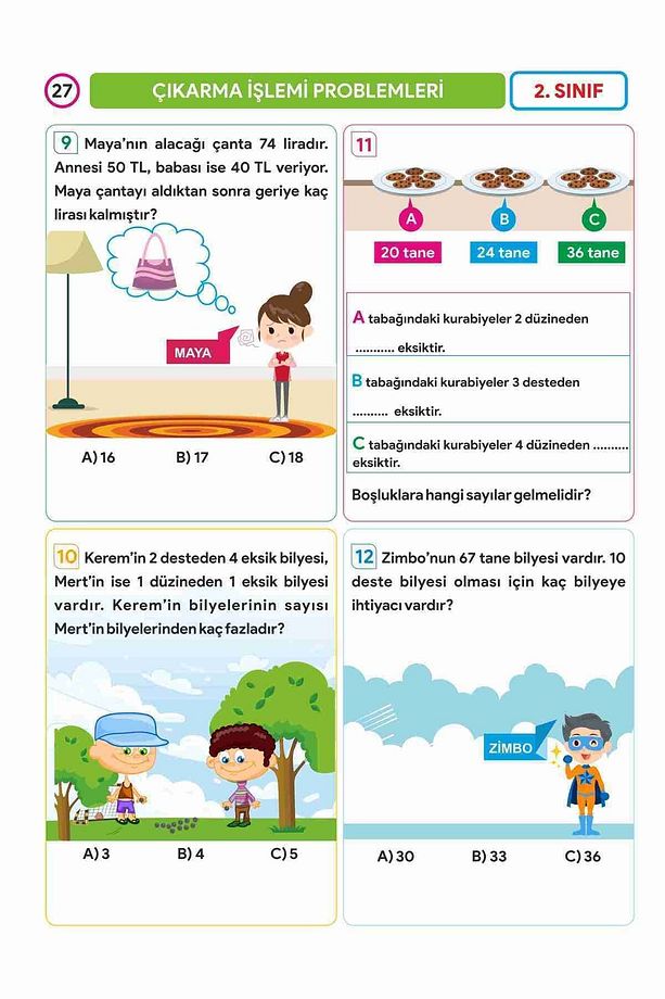 ZOZİ 2.Sınıf Dört İşlem Problemleri - Canlı Sorularla Dolu! - 7
