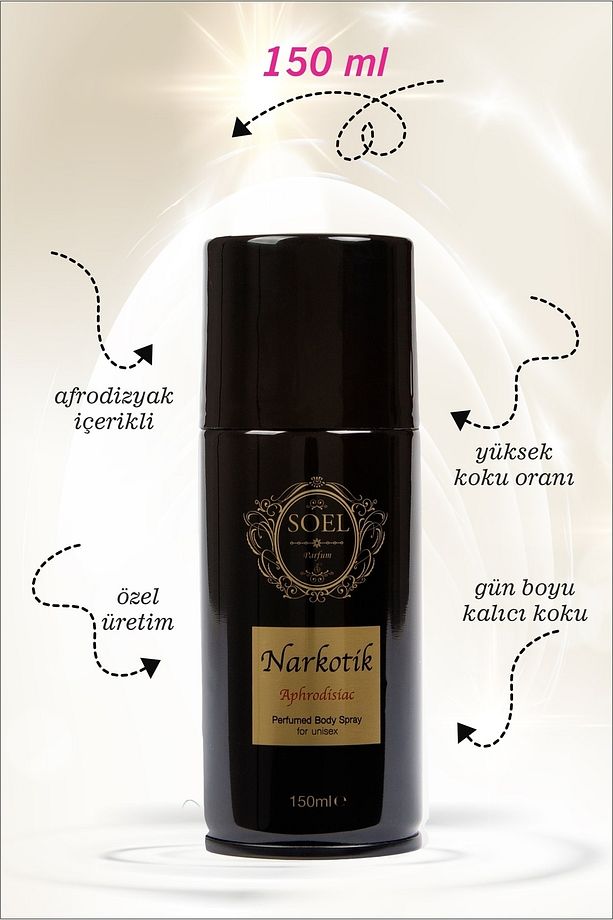 Erkek Deodorant Sprey Afrodizyak Içerikli Narkotik 150 Ml - 1