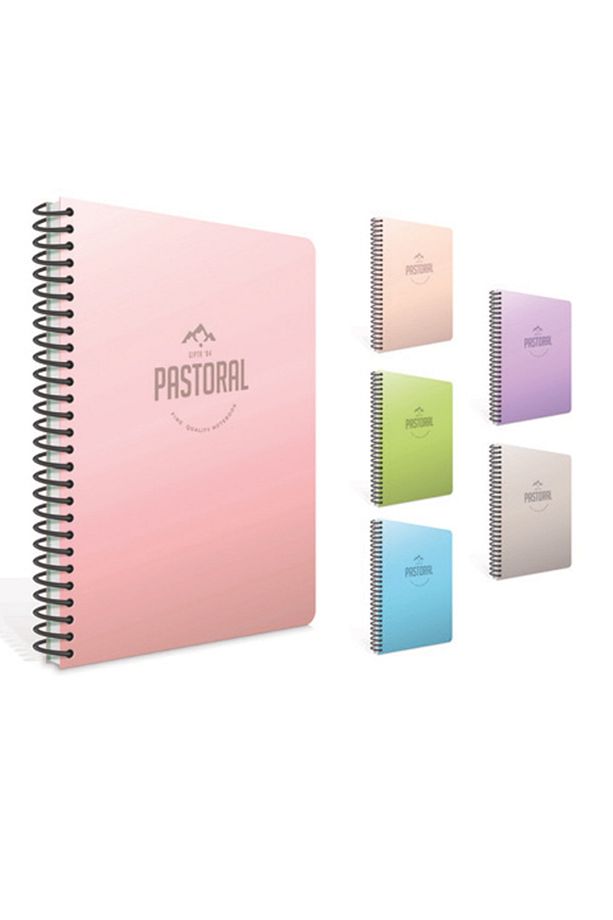 Pastoral A4 120 Yaprak Kareli Spiralli Plastik Kapak 2 li Defter Seti (2 Adet) - 1