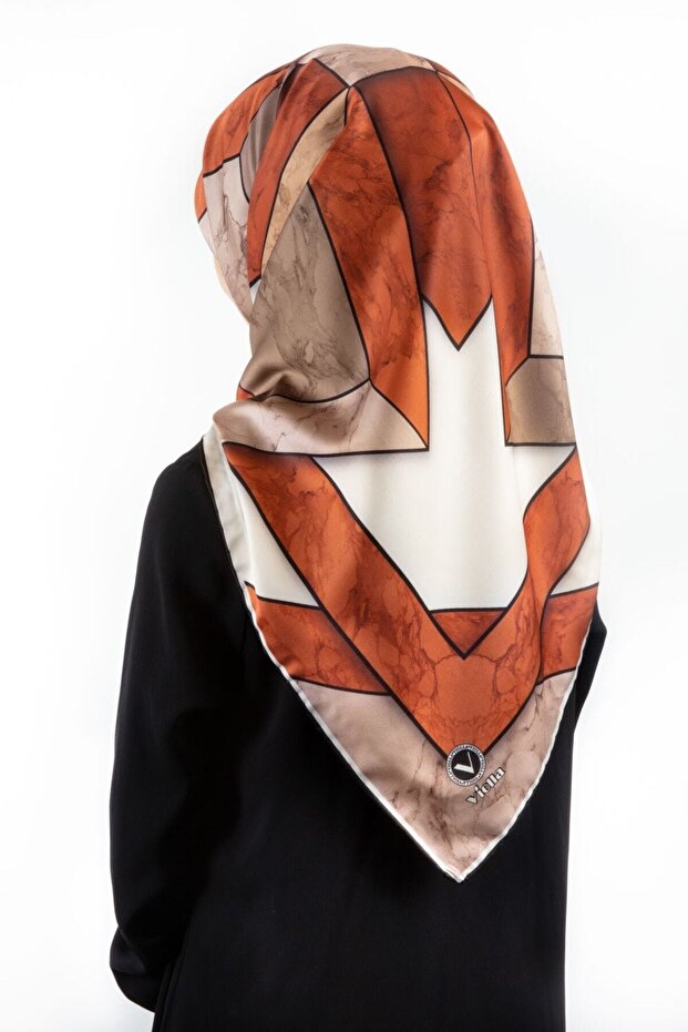 Kadın Twill Eşarp Taba Bej - 1