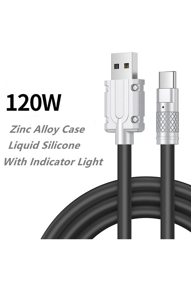 USB To Type-C 120W 6A Turbo Hızlı Şarj ve Data Kablosu Samsung Xiaomi Android Uyumlu Esnek Kopmaz - 2