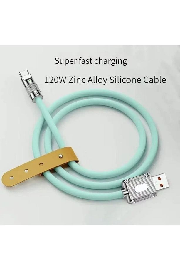USB To Type-C 120W 6A Turbo Hızlı Şarj ve Data Kablosu Samsung Xiaomi Android Uyumlu Esnek Kopmaz - 5