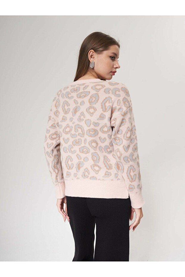 Pulbere de pulover cu model leopard - 4