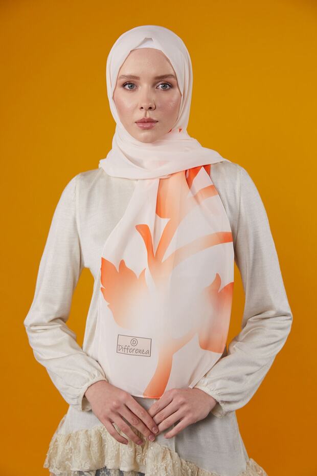 DREAM PATTERNED SHAL - ORANGE - 1