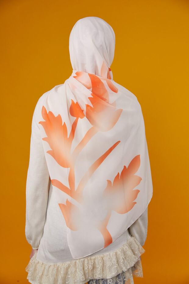 DREAM PATTERNED SHAL - ORANGE - 4