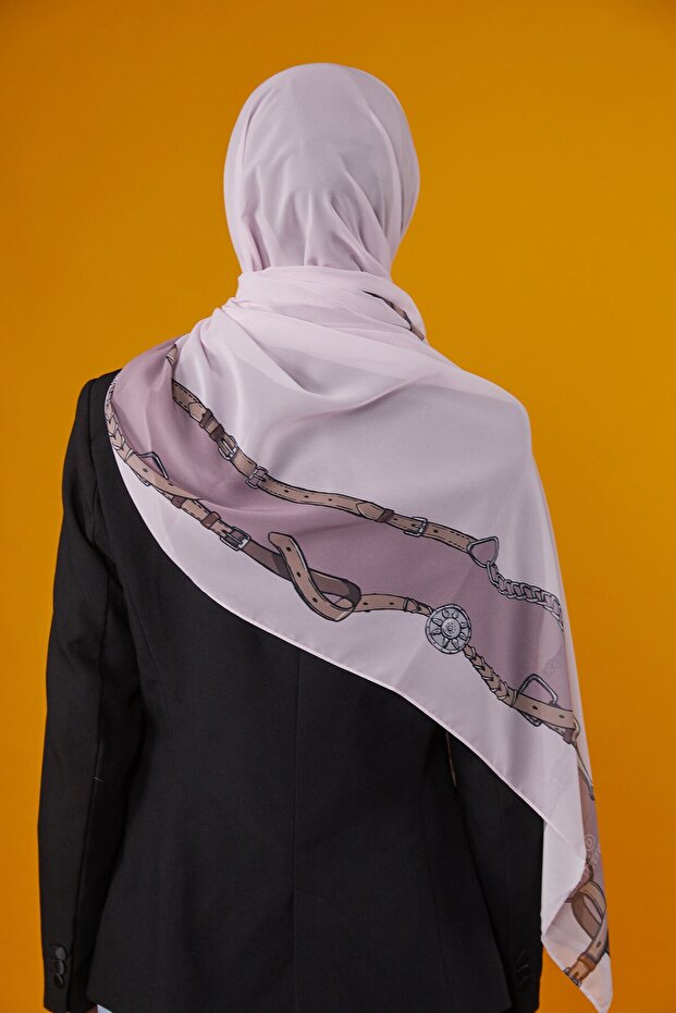 شال بنمط حزام - مسحوق - 3