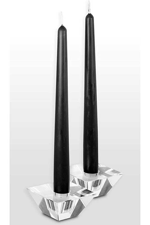 10 'lu Siyah Renkli Şamdan Mumu - 2