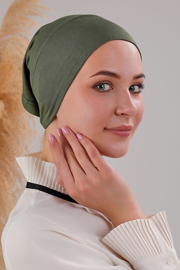 Hijab Ready Practical Insert Pipe Bone Khaki - 1