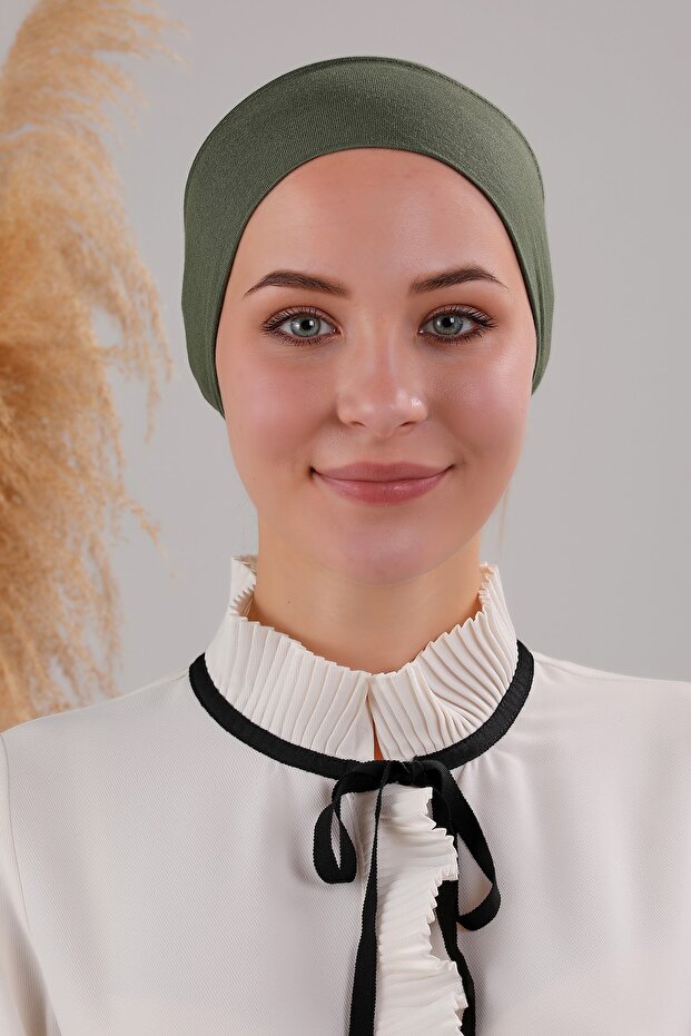 Hijab Ready Practical Insert Pipe Bone Khaki - 2