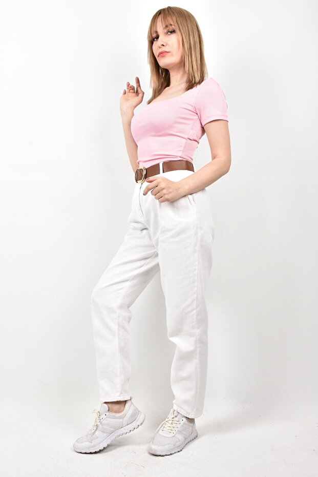 Kare Yaka Crop Bluz - 6