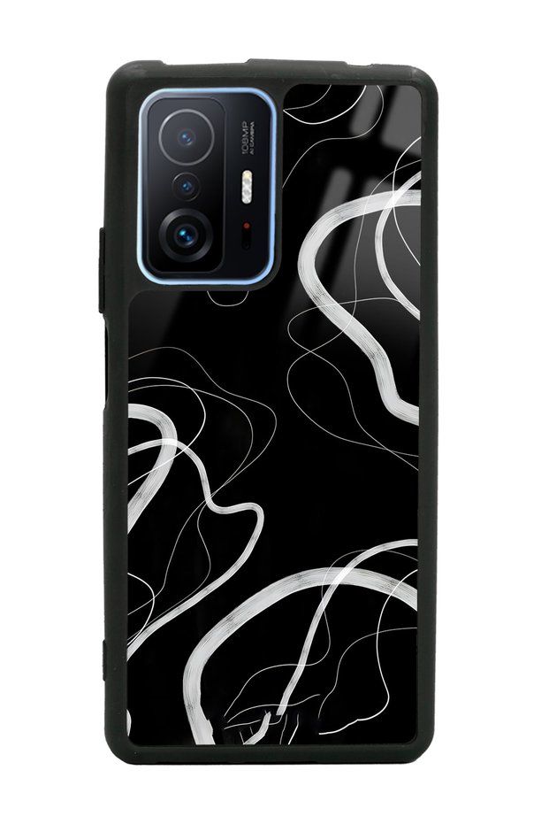 Teleplus Xiaomi Mi 11t Pro Black Wave Design Glossy Phone Case