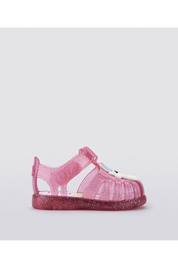 S10279 Tobby Unicorn Kız Çocuk Simli Pembe Sandalet - 3