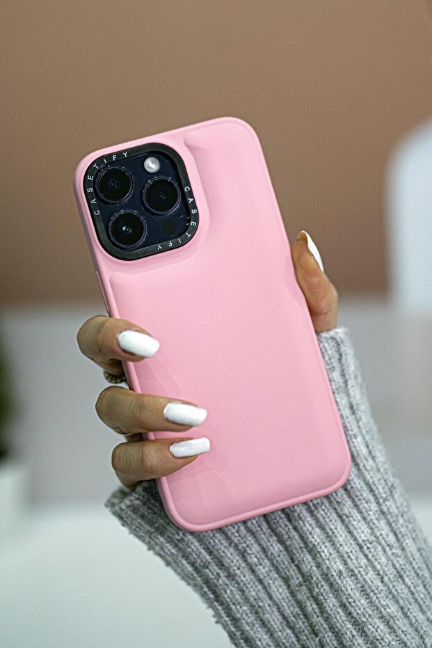 حافظة وسادة من السيليكون الناعم المتوافقة مع هاتف آيفون 14 برو ماكس - 1