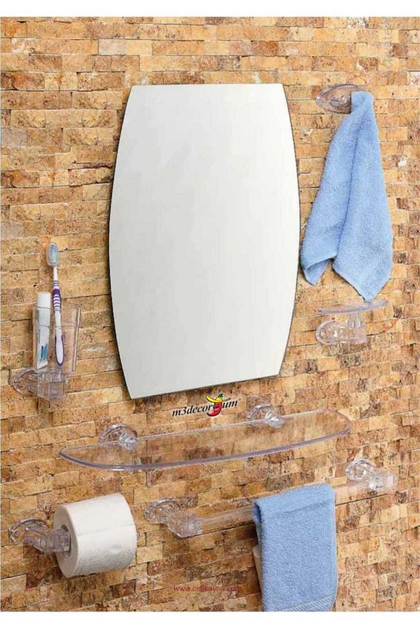 Çoklu 7 Parça 50x40cm Büyük Otel Banyo Cafe WC Tuvalet Ayna Seti - 1