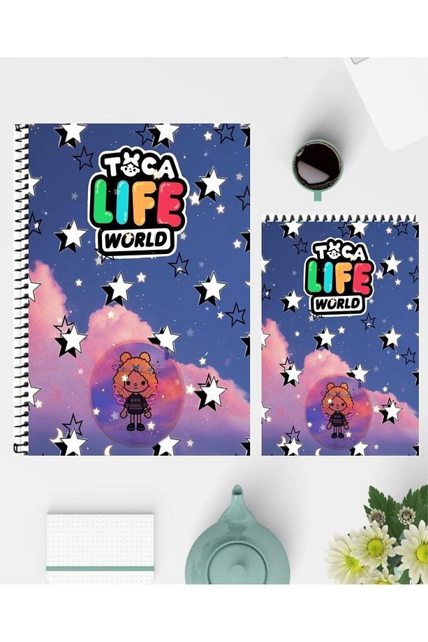 Toca Life World A5 Defter ve A6 Not Defteri Özel Tasarım Çizgisiz Defterler - 1
