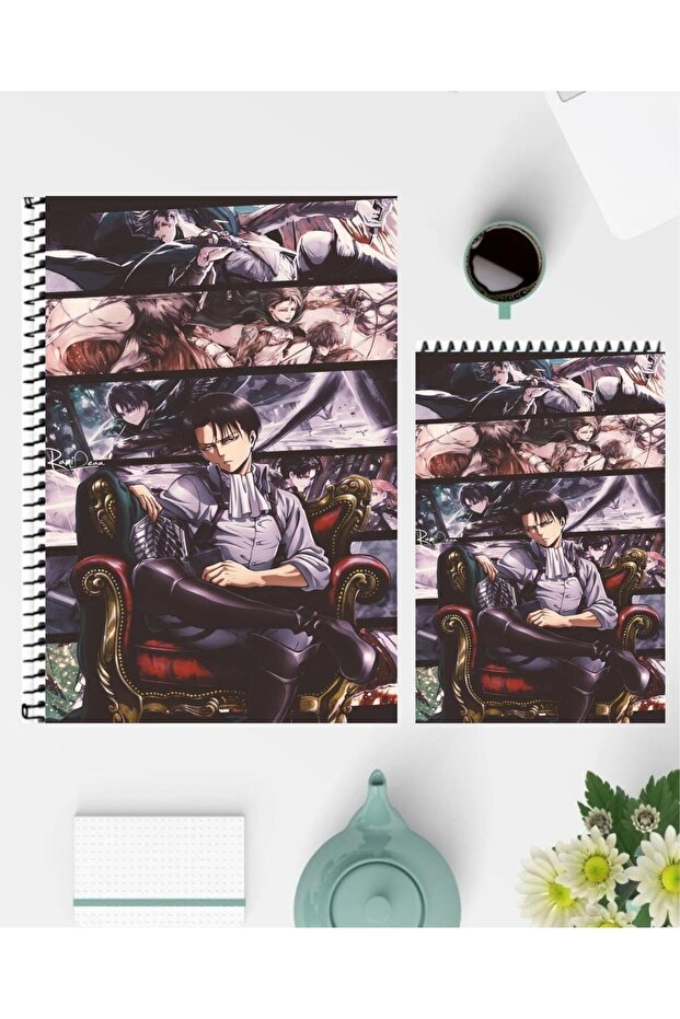 دفتر ملاحظات Levi Ackerman مقاس A5 ودفاتر ملاحظات مقاس A6 بتصميم مخصص غير مبطنة - 1