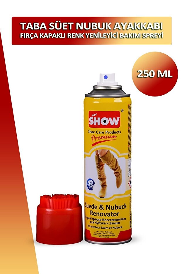 Bağcık Show Taba Fırça Kapaklı Süet Ve Nubuk Renk Yenileyici Bakım Spreyi 250 ml Set - 2