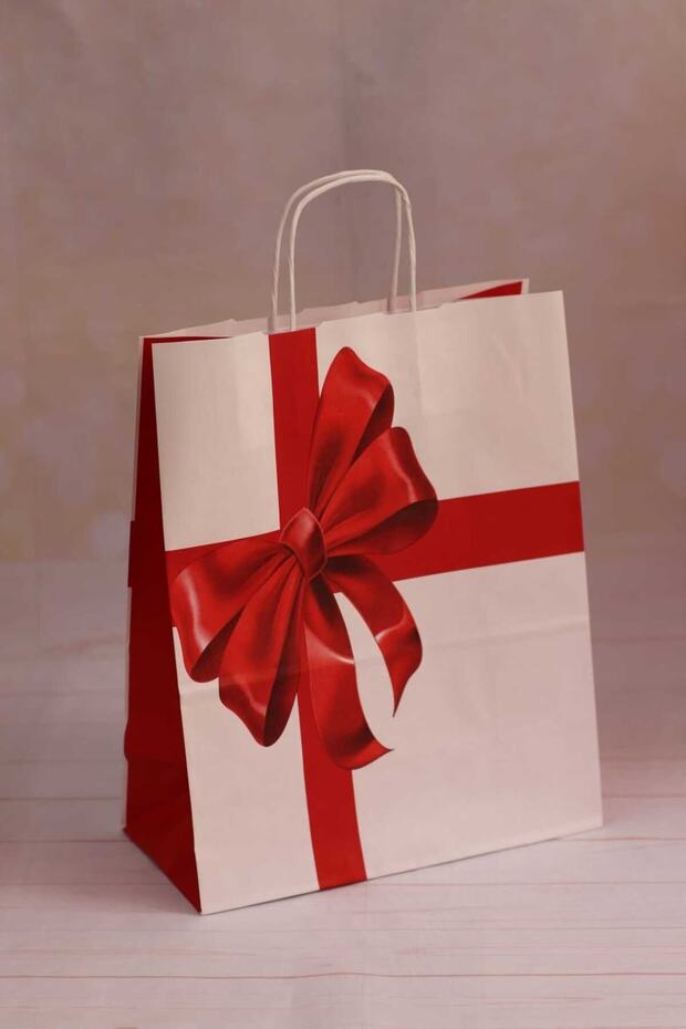 Bow pattern Gift package gift bag gift 18x8x24 (5pcs)