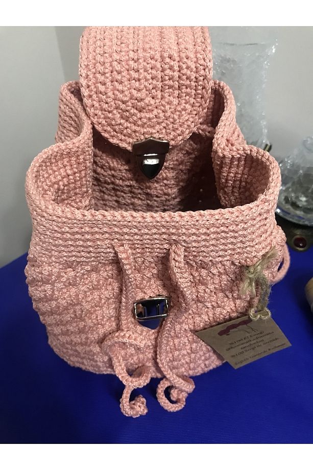 El Örgüsü Pembe Çocuk Çantası - 5