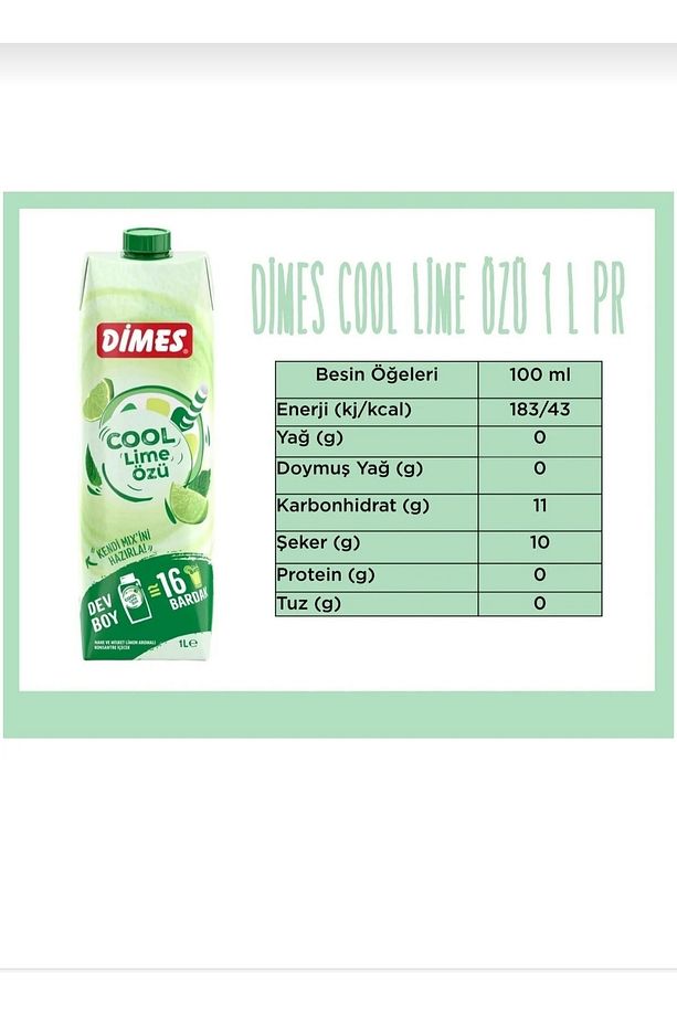Cool Lime özü konsantre 1lt ×12 adet Yeni ürün - 3