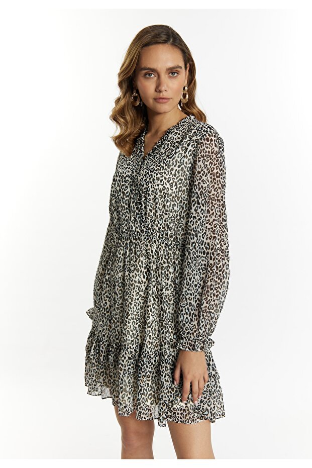 Mini šaty Leoprint - 2