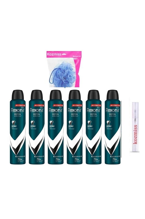 Men Invisible 72 Saat Koruma Erkek Sprey Deodorant 200 ml 6 Adet Lif Kalem Parfüm - 1