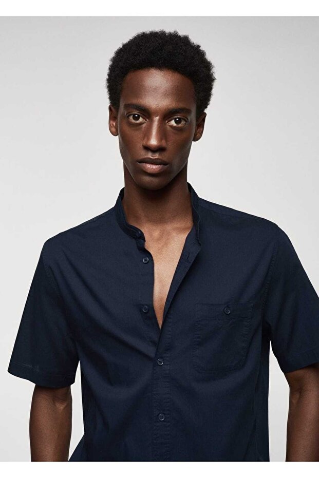 %100 pamuklu hakim yaka gömlek - 5