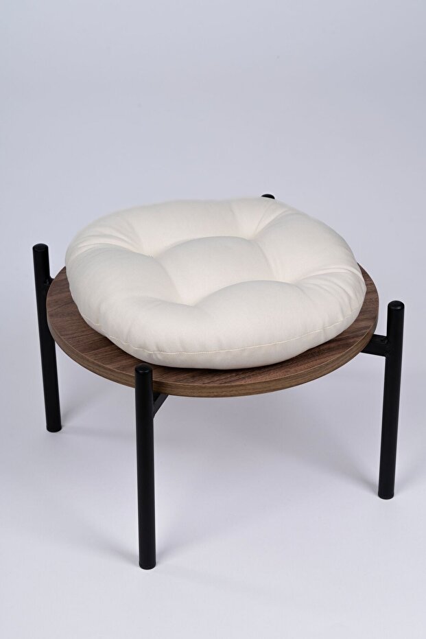 Defne Round Chair-Stool Cushion Cream 39 cm