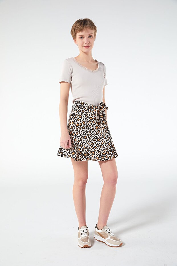 Desenli Şort etek - 1