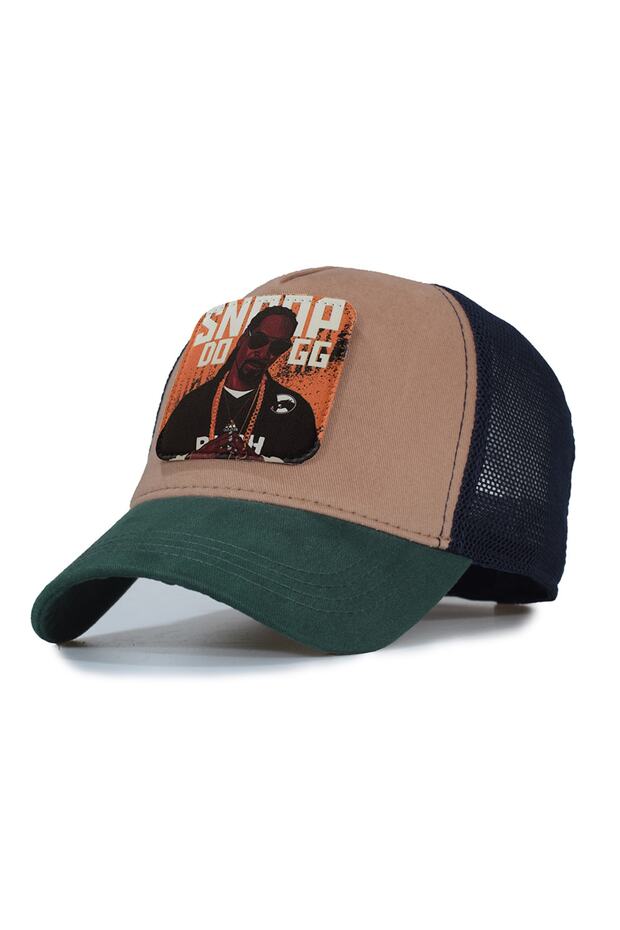 Snoop Dogg Orange Model Mesh Hat - Replaceable Leather Patch - 1