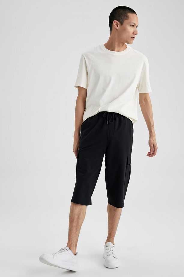 Regular Fit Kargo Cepli Kapri Şort - 1