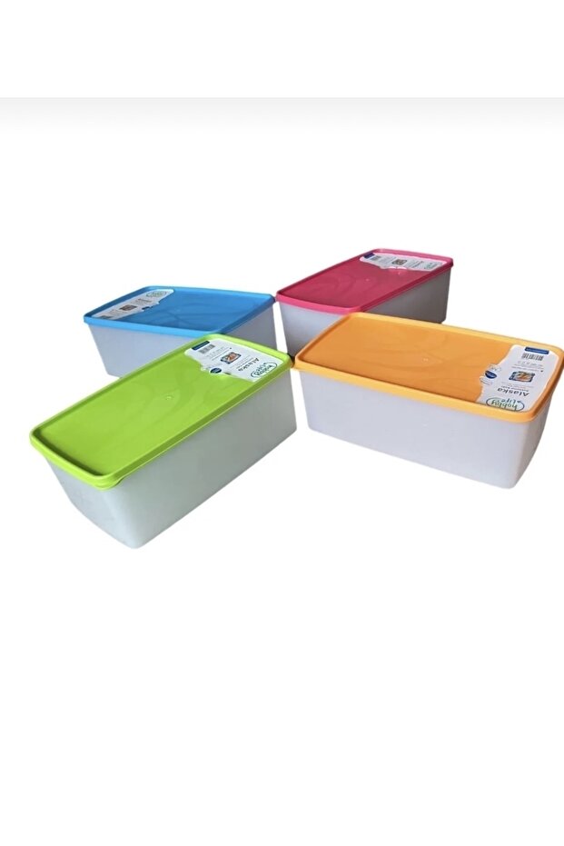 Hobby Life 4-Piece Alaska NoFrost Large Storage Container Freezer 3.5 Lt