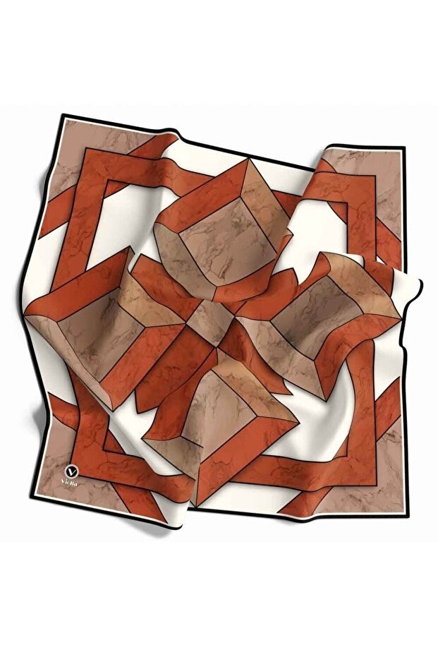 Kadın Twill Eşarp Taba Bej - 2