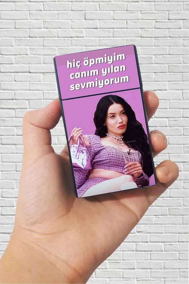 Cansel Kısmetse Olur Yılan Sevmiyorum Standart Sigara Tabaka Kutusu - 1
