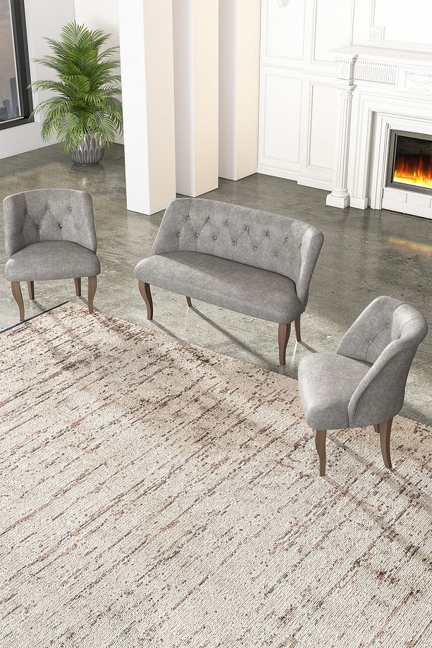 Çay Seti Koltuk Takımı, Salon Balkon Takımı (2+1+1 ceviz ayak) - 1