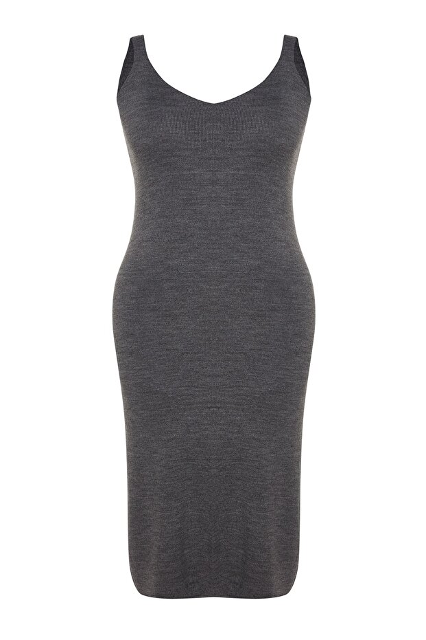 Velbloudí 2dílné úpletové Cardigan-šaty - 7