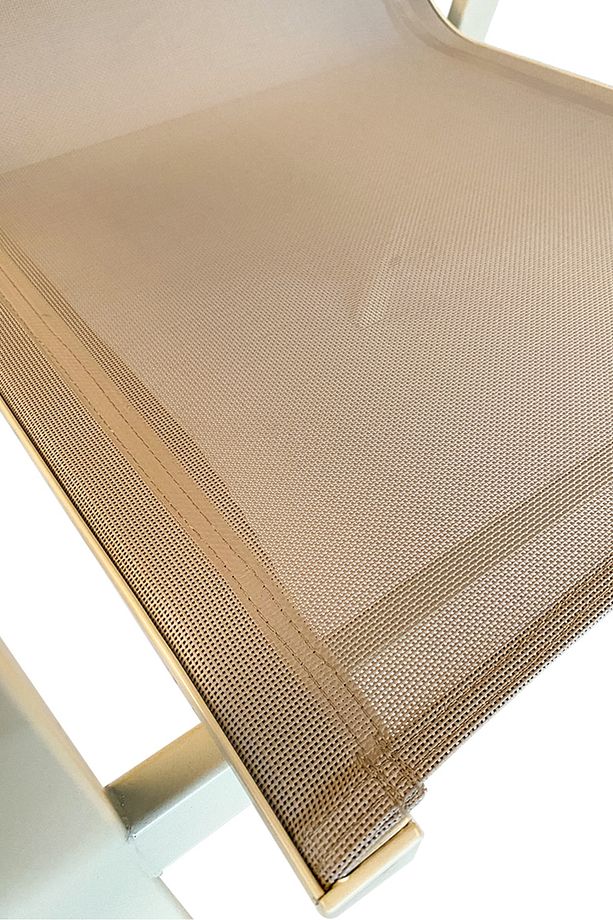 Alüminyum Fileli Koltuk 70x70 İreko Tablalı Masa Set 4 Sandalye 1 Masa - 3