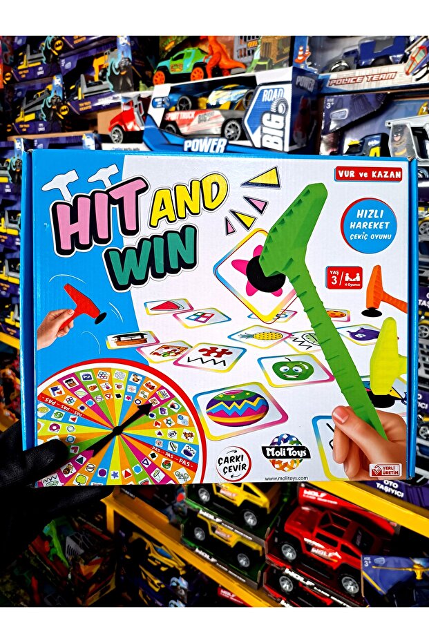 Children Toy Shoot and Win Game 4-Player Fast-Action Hammer Game 33X28Cm