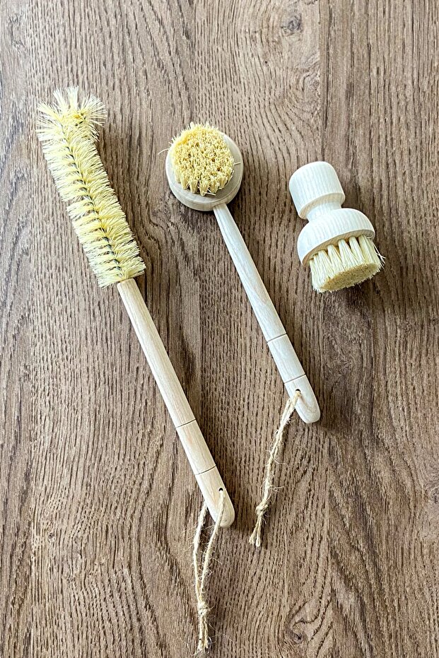 Multi-purpose Set of 3 (Baby Bottle Brush + Fruit and Vegetable Brush + Multi-purpose Brush)