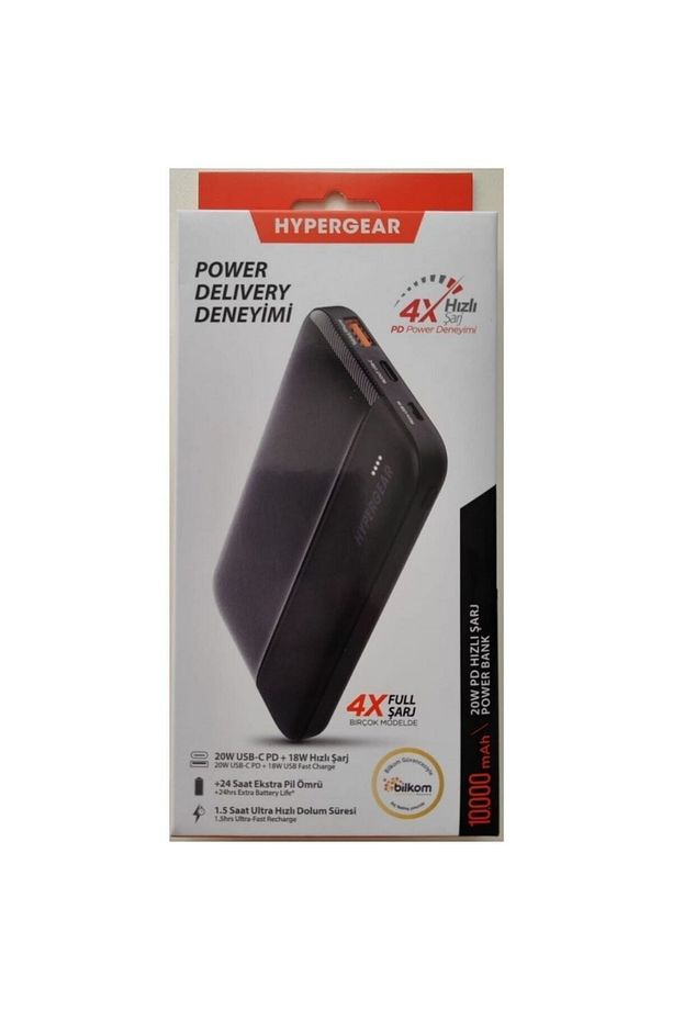 10.000 mAh 20W Usb-C PD + 18w Usb Hızlı Şarj Siyah Powerbank - 2