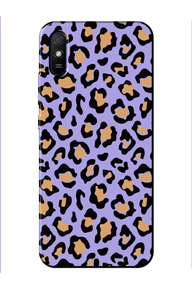 حافظة هاتف Redmi 9A بنمط الفهد أرجواني - 1