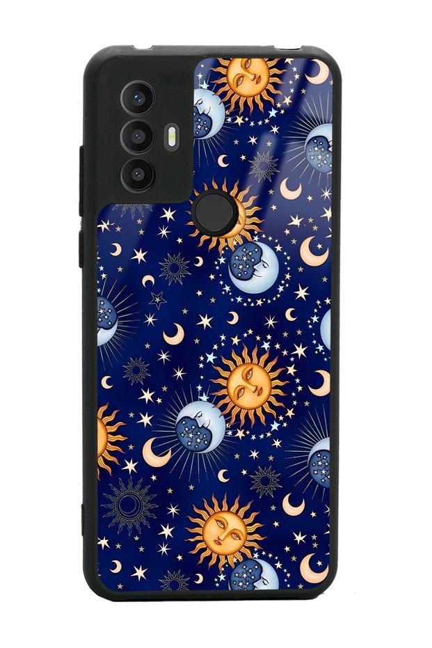 Glossy Phone Case for Tcl 30 Se Moon Solar Pajama Design