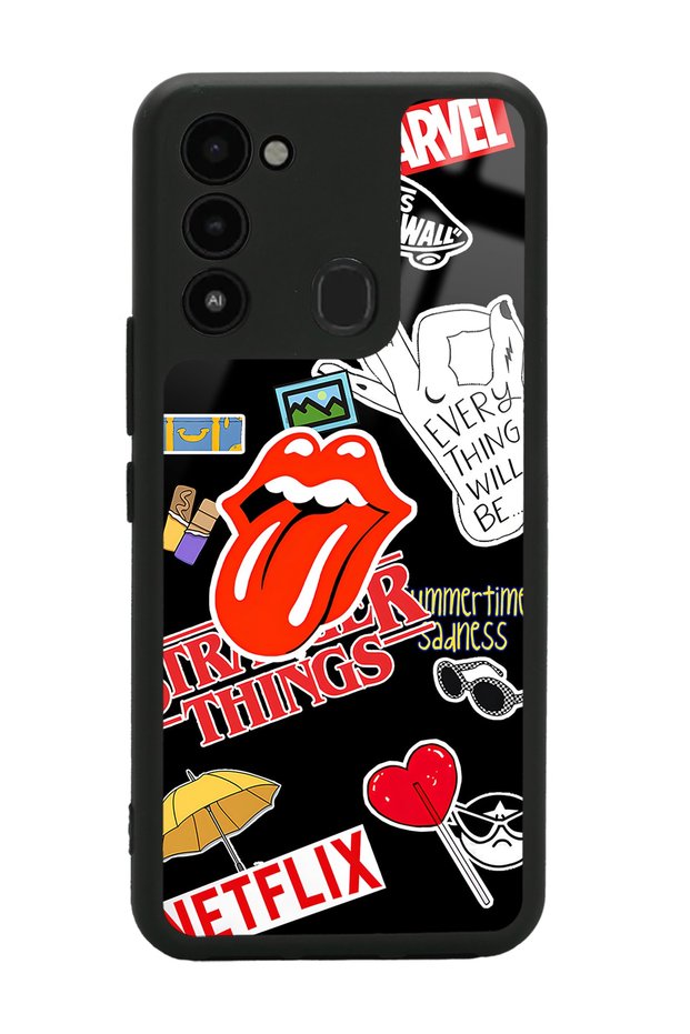 Tecno Spark 8C Sticker Design Glossy Phone Case