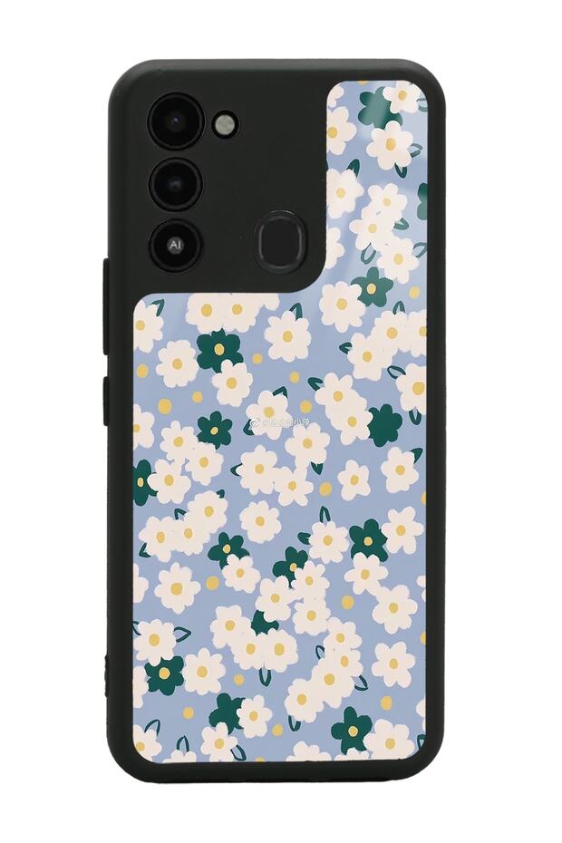 Tecno Spark 8C Daisy Pattern Design Glossy Phone Case