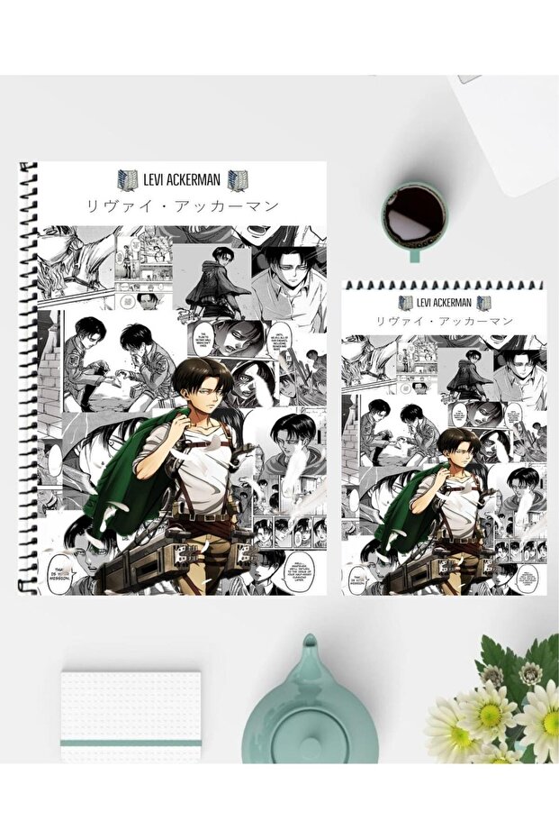 دفتر ملاحظات Levi Ackerman مقاس A5 ودفاتر ملاحظات مقاس A6 بتصميم مخصص غير مبطنة - 1
