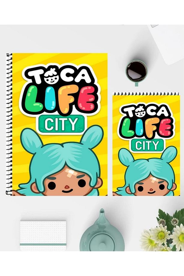 Toca Life World A5 Defter ve A6 Not Defteri Özel Tasarım Çizgisiz Defterler - 1