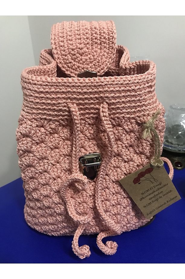El Örgüsü Pembe Çocuk Çantası - 4