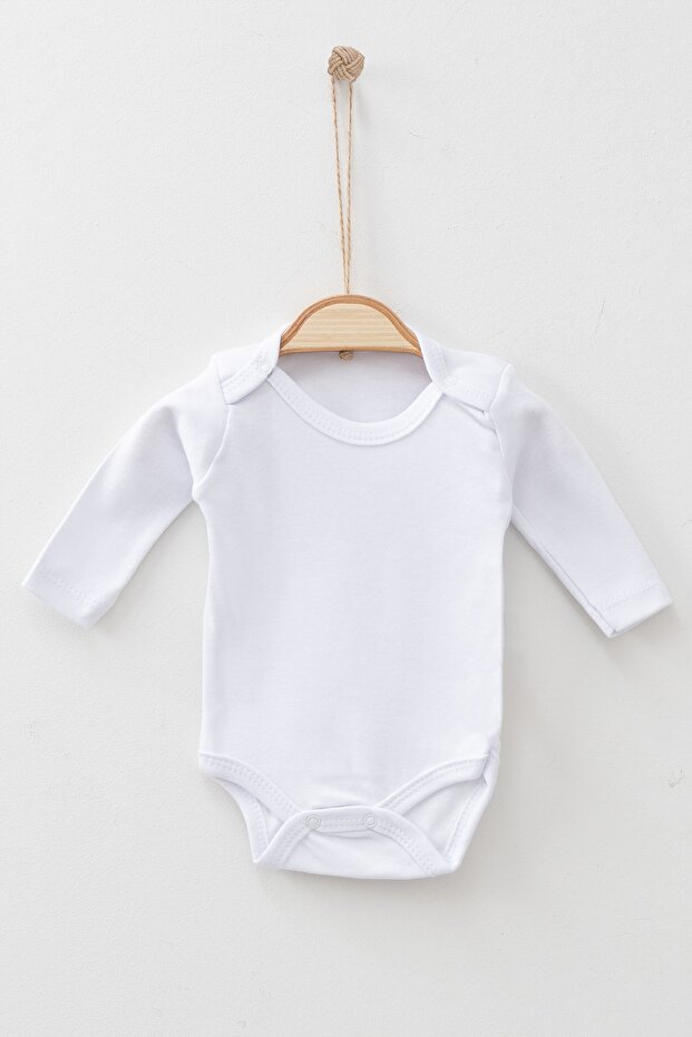 100% Cotton Long Sleeve Snapback Bodysuit