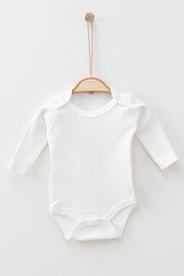 100% Cotton Long Sleeve Snapback Bodysuit